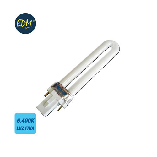 Lámpara PL 9W G23 6400K fluocompacta. Mod. LYNX-S