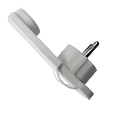 [000203391] CLAVIJA TRAS MUEBLE BLANCA SALIDA LATERAL. MOD. 36024B