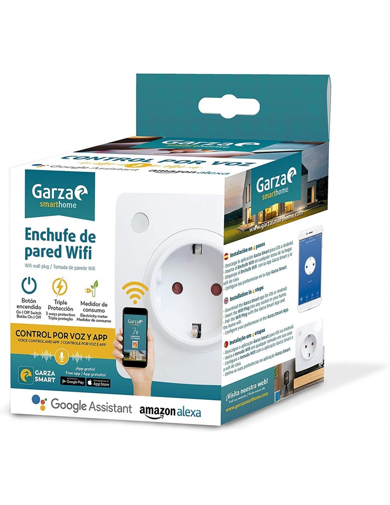 Enchufe Inteligente Wifi empotrable Garza Smart. Mod. 401268
