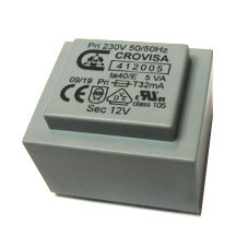 Transformador encapsulado Crovisa 6V  2.8VA  0.46A  406928