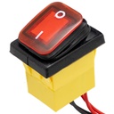 Interruptor estanco basculante  ON-OFF 4P rojo 12V 30A IP68. Mod. 4226-12R