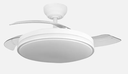 Ventilador techo aspas retráctiles 60W blanco. Mod. RELAMPAGO