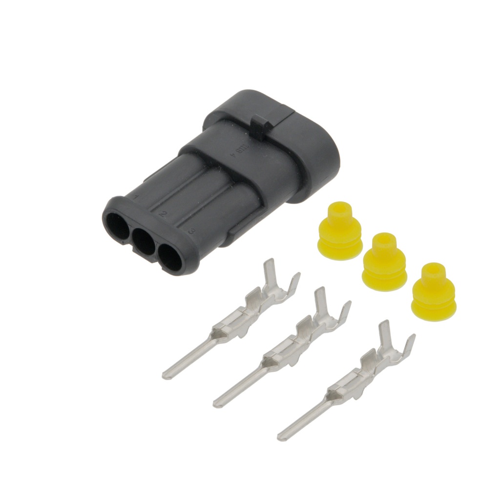 Pack conector SuperSeal Macho 3 contactos. Mod. 2040317