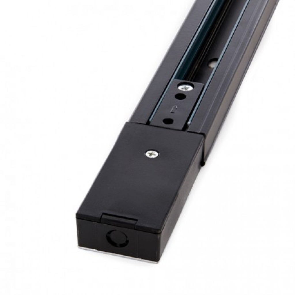 [LM3206] Carril Monofásico reforzado 1 metro negro. Mod. LM3206