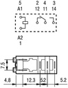 Relé electromagnético 24VCC 1 cto 16A 250VCA Finder. Mod. 46.61.9.024.0040
