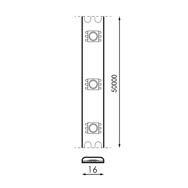 [505060WWLED] Tira LED 7.2W 220V 60p 3000K 12lm/led SMD5050 (precio metro). Mod. 505060WW