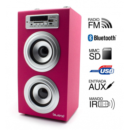 Torre música reproductor USB Bluethooth rosa Joybox. Mod. 50599