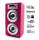 Torre música reproductor USB Bluethooth rosa Joybox. Mod. 50599