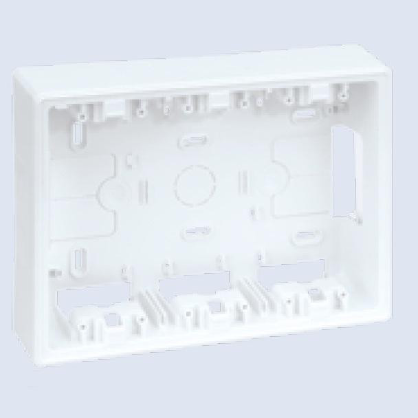 Base caja de pared de superfície Simon 500 CIMA para KIT 3 módulos. Mod. 51050003-030