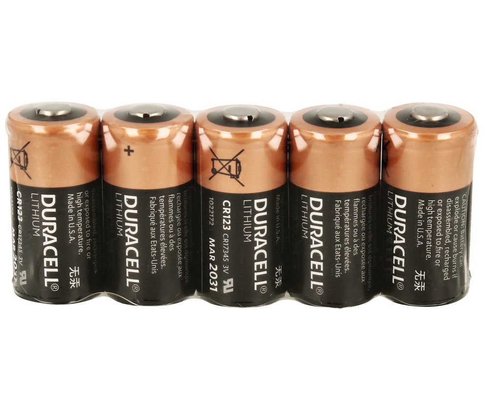 Pila de litio CR123A 3V 1400mAh Duracell. Mod. PLI292D