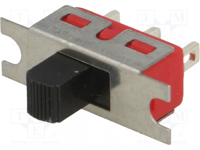 Interruptor deslizante 2 posiciones SPDT 2A/250VCA 5A/28VCC. Mod. 5MS1S102BM1QE