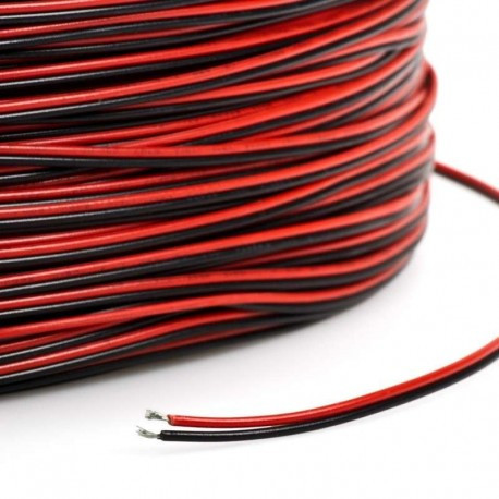 Cable audio paralelo 2 Hilos 0.75mm2 rojo negro. Mod. P L-8