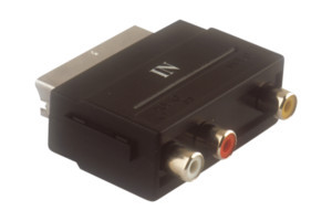 Adaptador euroconector a 3 RCA entrada de audio video. Mod. 61.526/IN
