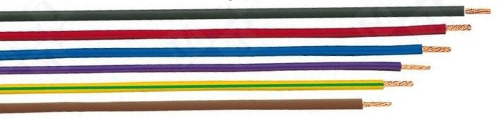 Cable Unipolar 0.22mm BLANCO 2 METROS. Mod. 6MEQ1130/B/B