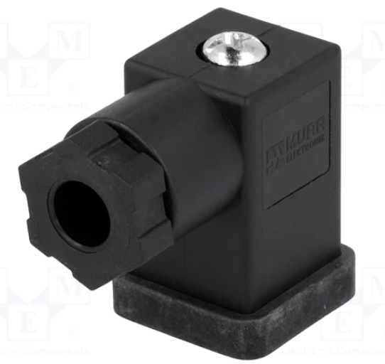 Conector electroválvula tipo C 9.4mm 3 pin Murr. Mod. 7000-30155-0000000