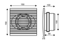Extractor para eliminación de humos, ventilación de malos olores y humedades Electro DH Mod. 71.505