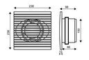 Extractor para eliminación de humos, ventilación de malos olores y humedades Electro DH Mod. 71.510
