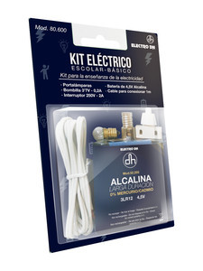 Kit eléctrico escolar bombilla e interruptor.  Mod. 80.600