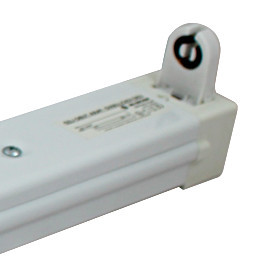 Regleta soporte para tubo de LED 1x120cm sin tubo. Mod. 81.002/1X1200