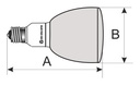 Bombilla LED PAR38. E-27. 18W LUZ DIA. Mod. 81.128/PAR38/DIA