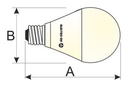 Bombilla LED 8W A60 Filamento E27 230 VAC. Mod. 81.179/8/DIA
