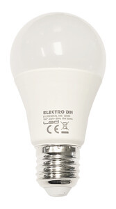 Bombilla LED 10W A60 con sensor día/noche. E27. 230VAC.. Mod. 81.205/CR/DIA