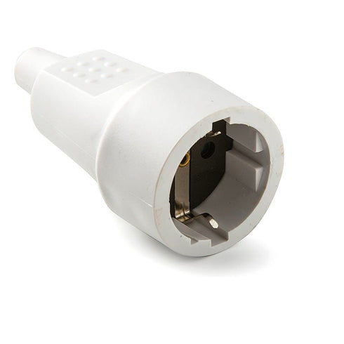 [2104BFAM] Base goma PVC blanca 16A 250V FAMATEL. Mod. 2104-B