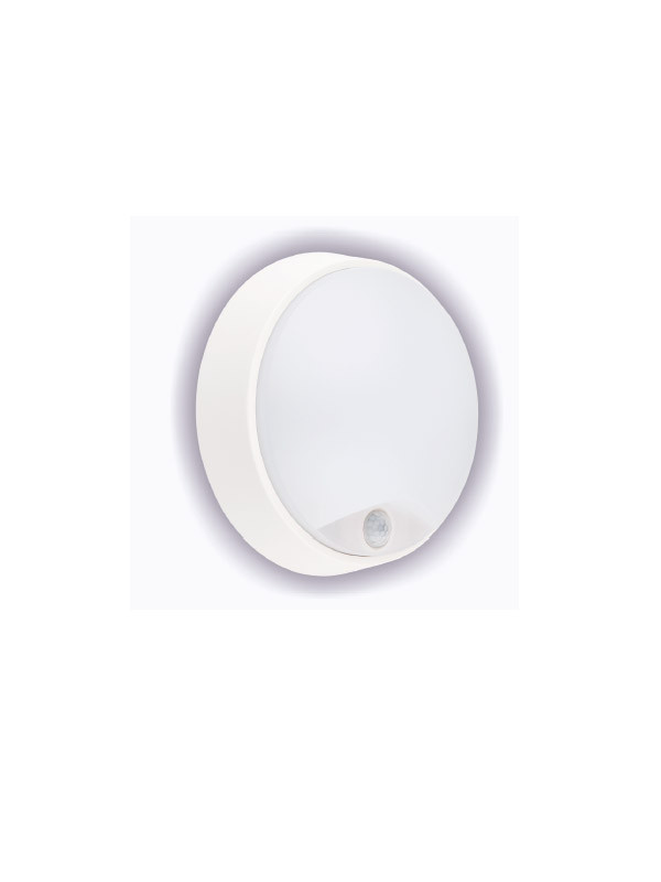[880300NWLED] APLIQUE LED EXTERIOR ACRA 14W 4000K C/ SENSOR BLANCO. Mod. 880300NW