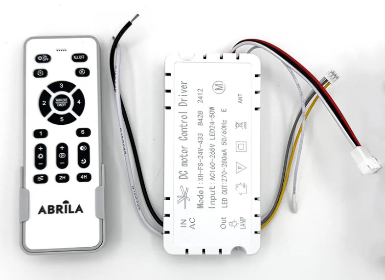 Mando ventilador Abrila Tridente Escorpion. Mod. LM8086A