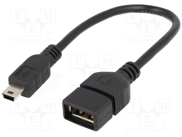 Cable OTG USB 2.0 USB A tomacorriente USB B mini enchufe. Mod. AK-300310-002