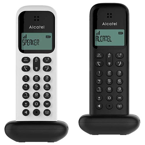 Teléfono inalámbrico Alcatel duo color negro y blanco. Mod. D285DUO