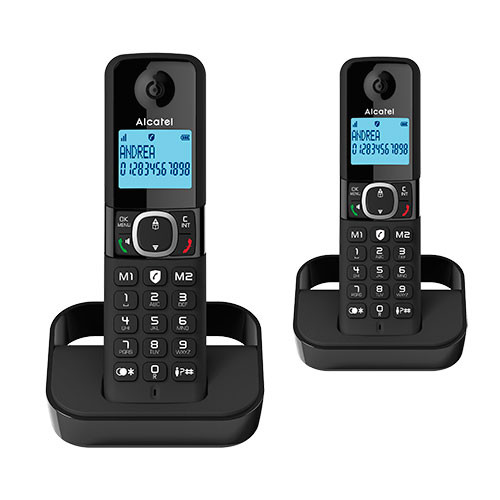 Teléfono inalámbrico duo negro manos libres Alcatel. Mod. F860DUO