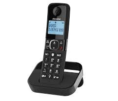 Teléfono inalámbrico negro manos libres Alcatel. Mod. F860