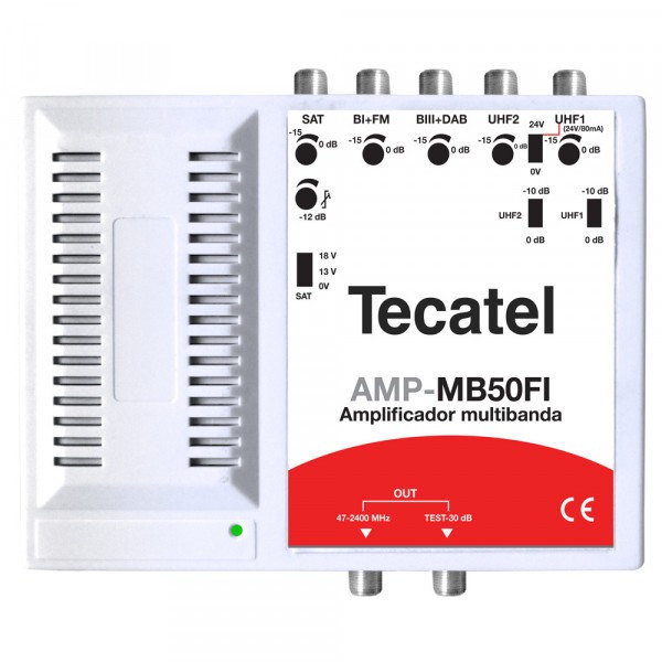 Central Amplificadora Multibanda 5 entradas LTE+FI. Mod. AMP-MB50FIL