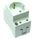 Base toma tierra lateral 16a 250v para carril DIN blanco MS71. Mod. 99B