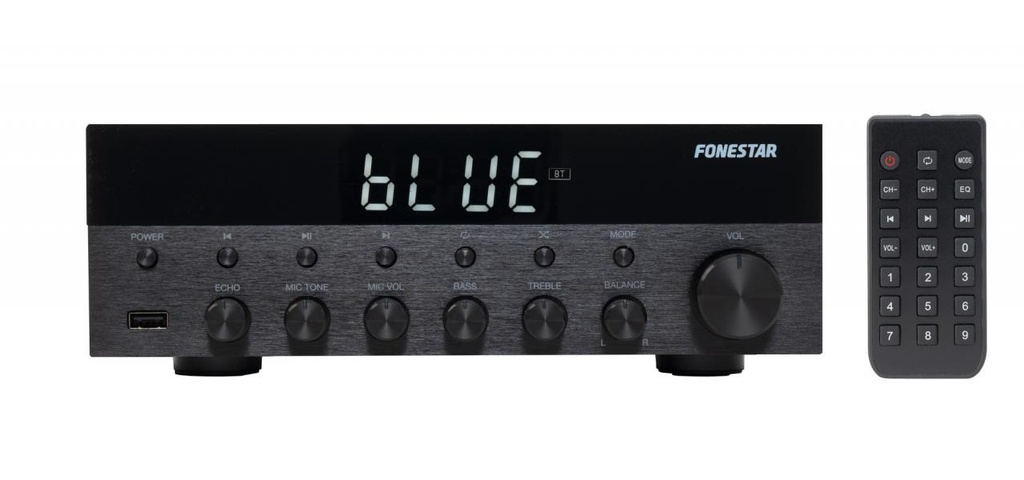 Amplificador estéreo Bluetooth®/USB/FM Fonestar. Mod. AS-1515