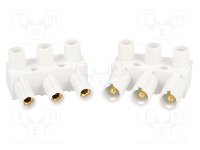 Pareja conectores macho hembra 3 pines 10A. Mod. 7600-0002-03