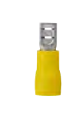 Terminal de faston hembra preaislado 6.3mm, amarillo, 4.0mm² a 6.0mm². Mod. 2040138
