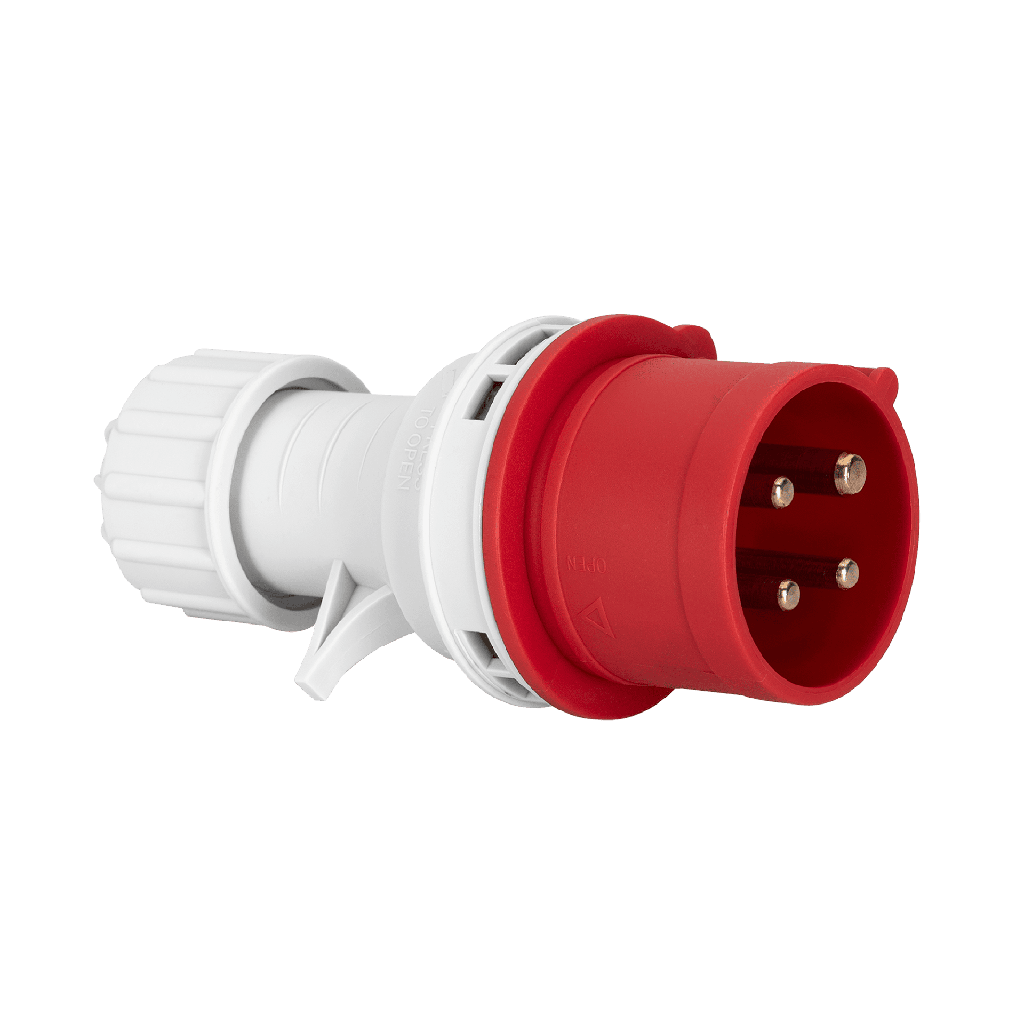 [ASFI014] Clavija industrial macho aérea 3P+TT 16A 400V IP44. Mod. ASFI014