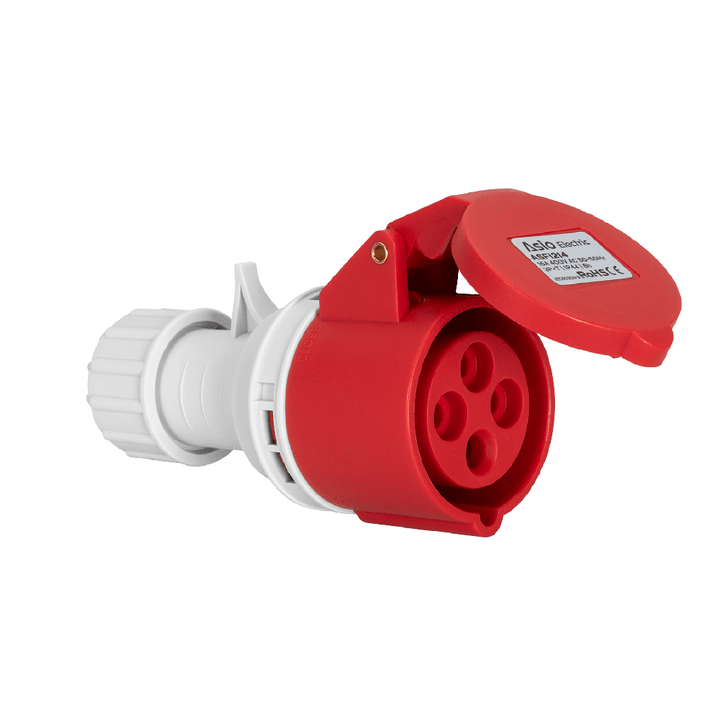 Base aérea industrial 3P+TT 16A 400V IP44. Mod. ASFI214
