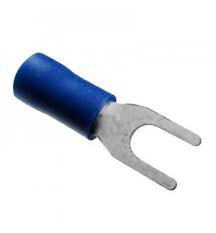 Terminal horquilla preaislado, azul, 1.5 mm² a 2.5mm². Mod. ASV26