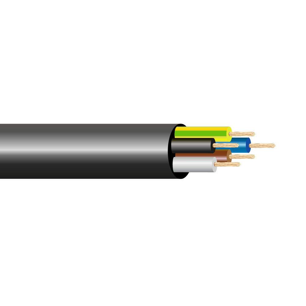 Manguera negra flexible 5x0.5mm2 300/500V. Mod. MN5X0.5