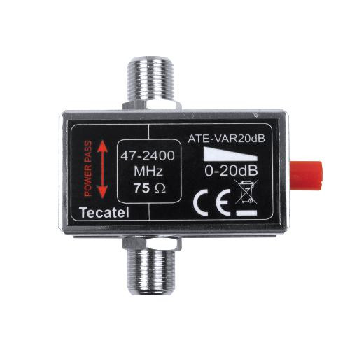 Atenuador Tecatel RF+FI variable, 20 dB, con. F. Mod. 0178F