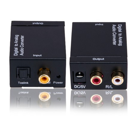 CONVERTIDOR DE AUDIO DIGITAL TOSLINK/COAXIAL A ANALOGICO RCA 0324E. Mod. 376194