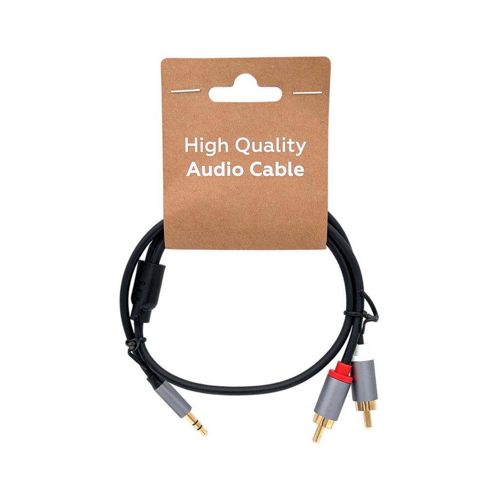 Conexión de Audio Stereo 3.5mm Jack macho a 2 x RCA macho - 1.5m. Mod. AU103-1.5