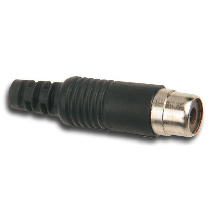 Conector hembra aérea RCA Plástico negro. Mod. AU7000005