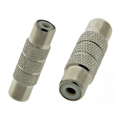 ADAPTADOR METALICO RCA HEMBRA A RCA HEMBRA. Mod. AU70-00105