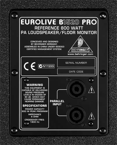 Caja acustica altavoz pasibo Behringer. Mod. B1520 PRO