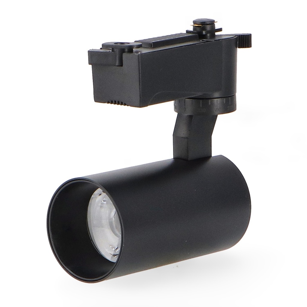 Foco Led Para Carril Negro Berna 12W Monofásico Cct. Mod. LM3168