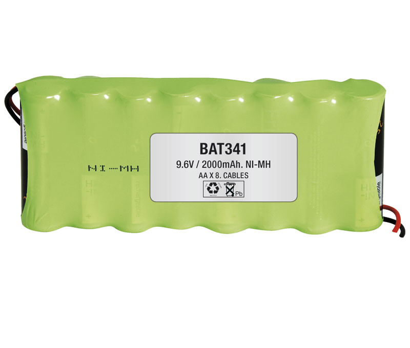 Pack de baterías 9,6V/2500mAh NI-MH. Mod. BAT341